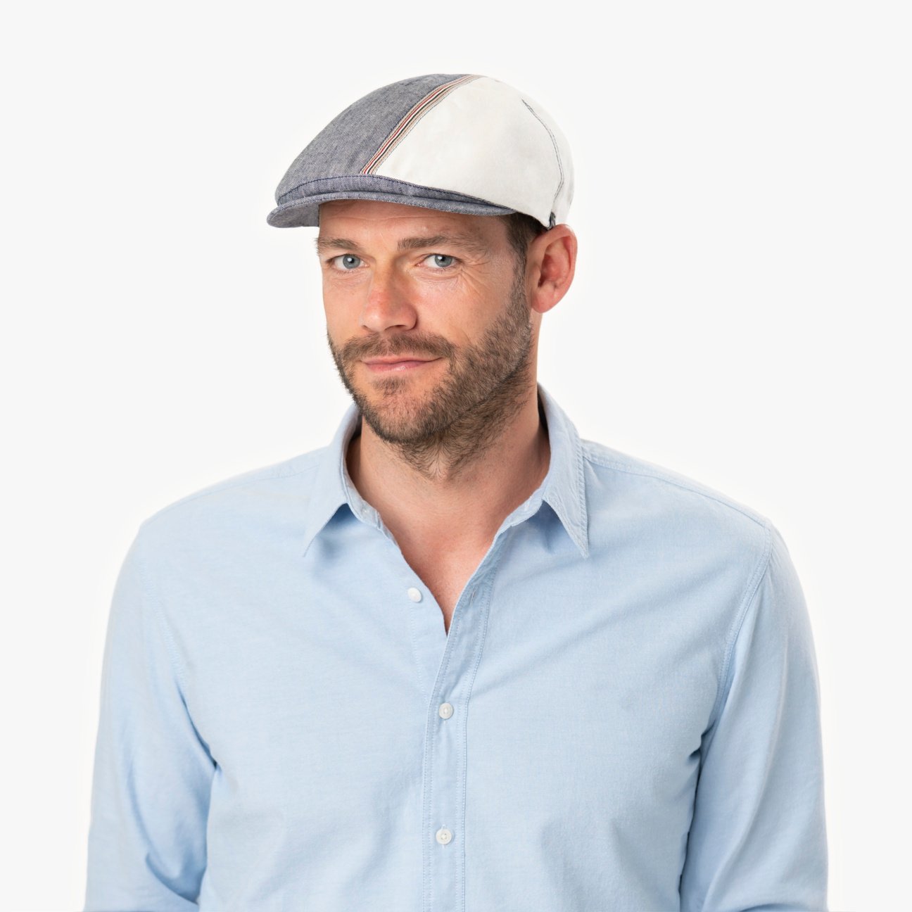 mayser-jenson-twotone-zechbauer-flatcap-leinen-baumwoll-flatcap-mit-futter image 1