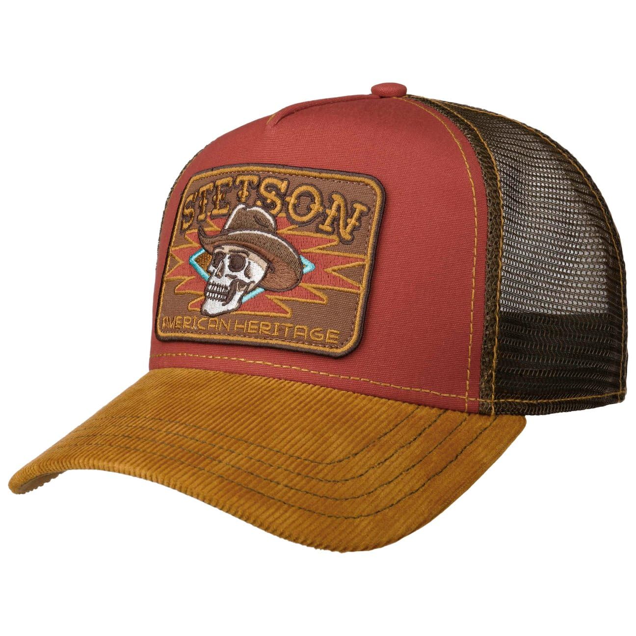 stetson-cowboy-skull-trucker-cap-baumwolle-herren-verstellbar image 1