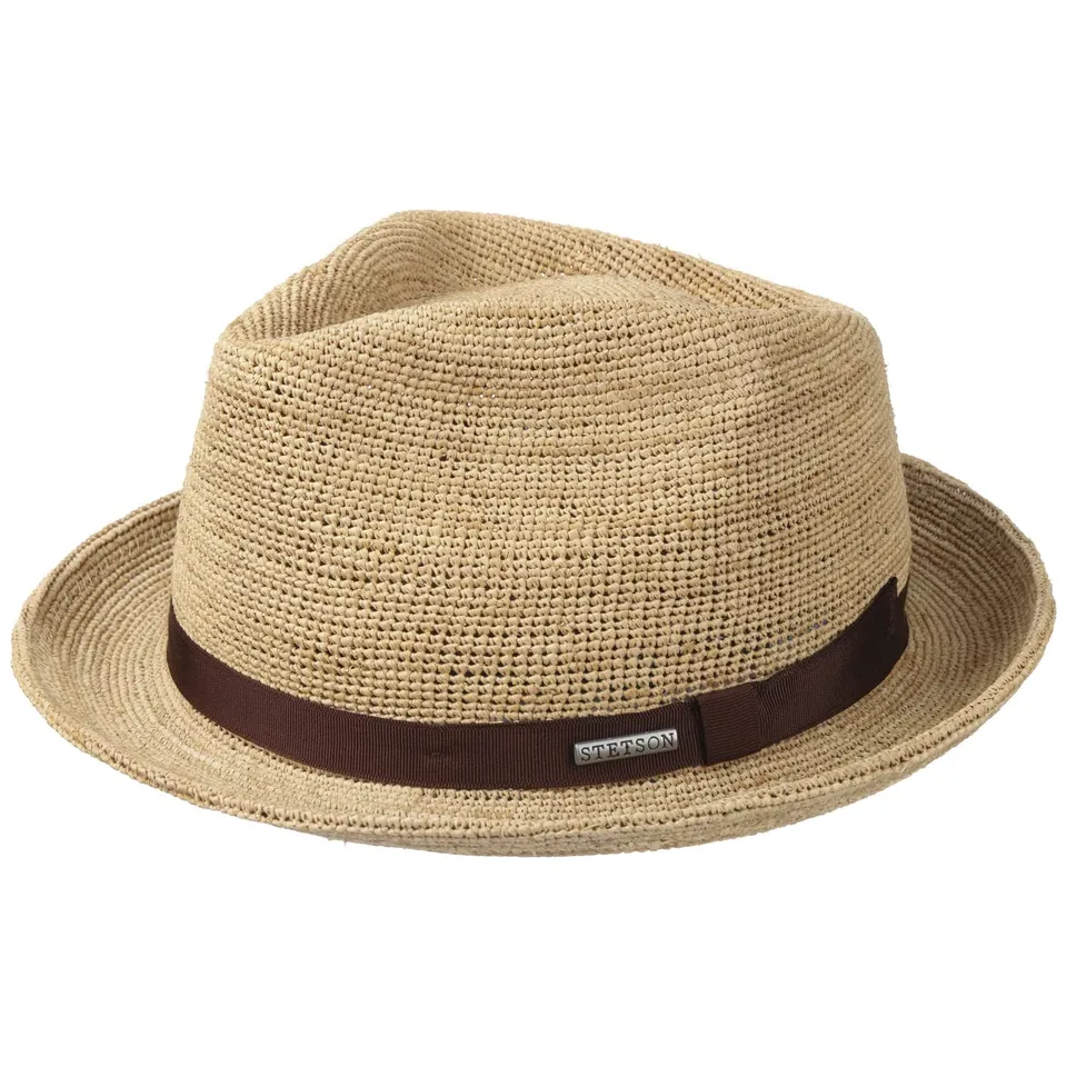 stetson-alpena-player-crochet-sonnenhut-raffiastroh-fedora-mit-ripsband image 1