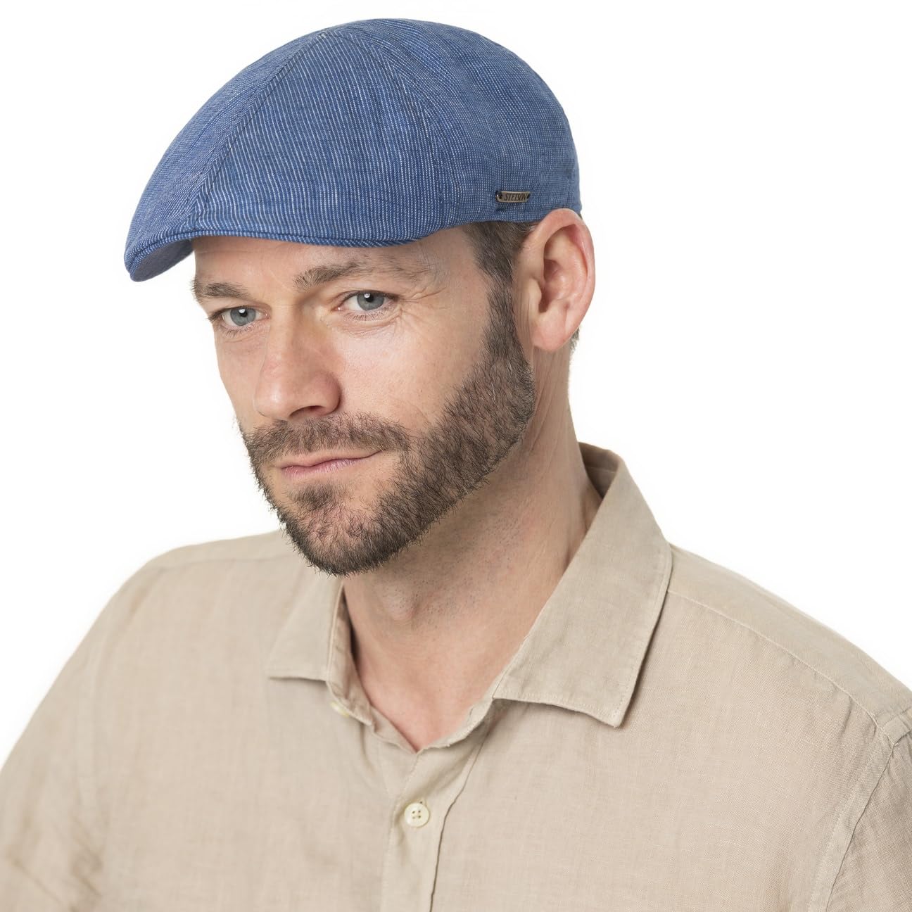 stetson-texas-stripe-flatcap-schirmm-tze-leinen-sommer-made-in-eu image 2