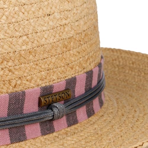 stetson-veluro-fedora-strohhut-mit-uv-schutz-40-fr-hling-sommer image 8