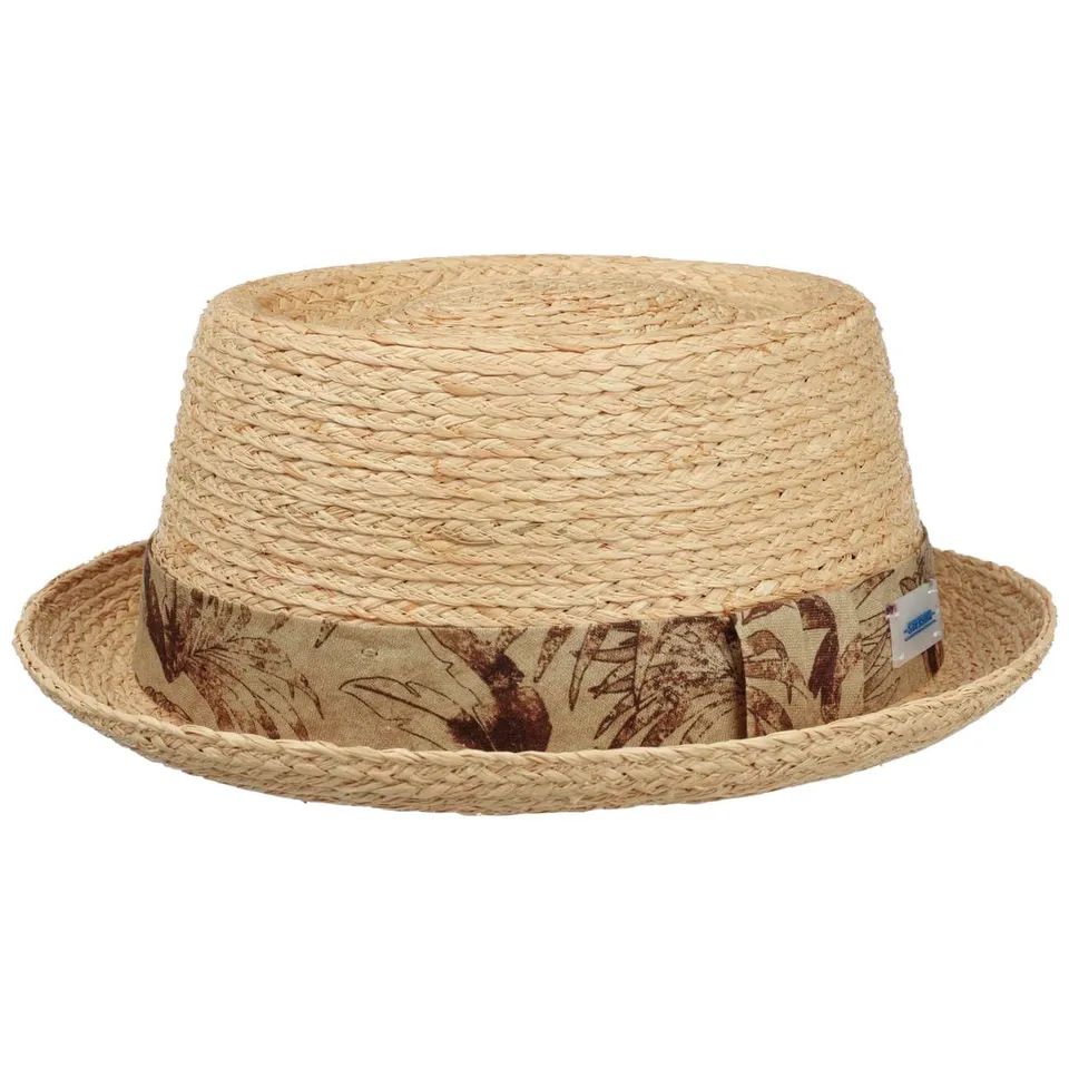 stetson-vilco-sustainable-pork-pie-strohhut-natur-aus-raffiastroh image 1