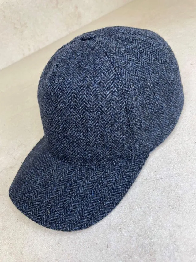 hemley-baseball-kappe-fischgrat-dunkelblau-gr-e-xl-wolle image 1