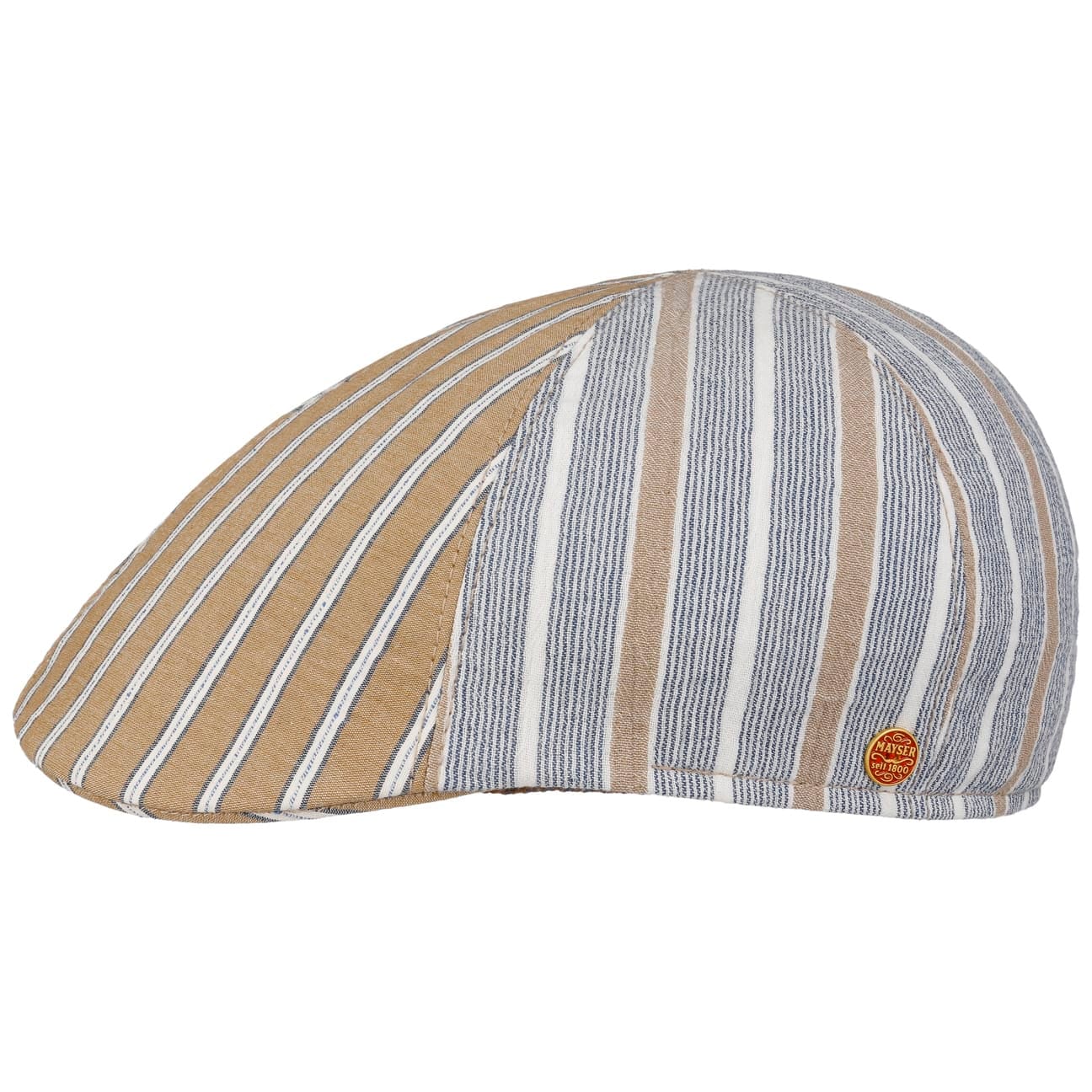 mayser-paddy-two-stripes-cotton-flatcap-herren-mit-l-ngsstreifen image 1