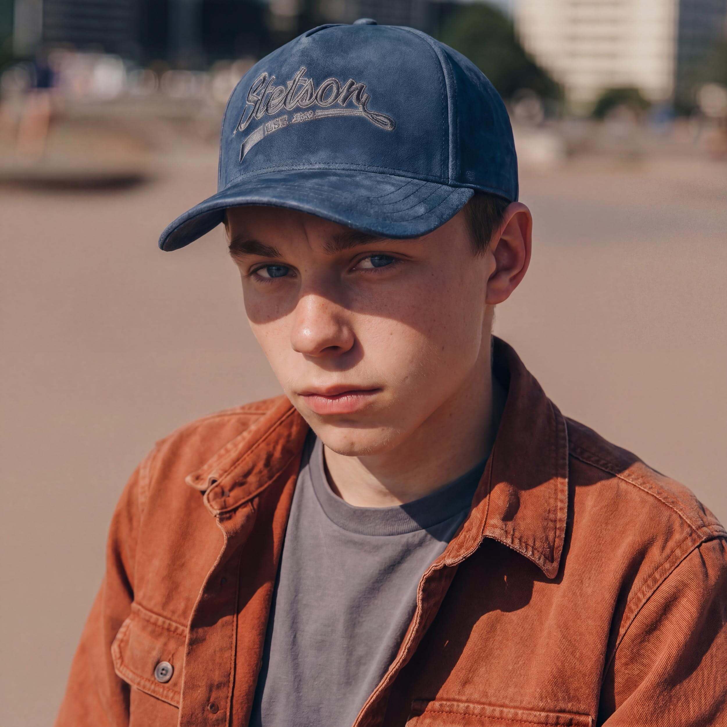 stetson-vintage-denim-blue-truckercap-leder-strapback-unisex image 3