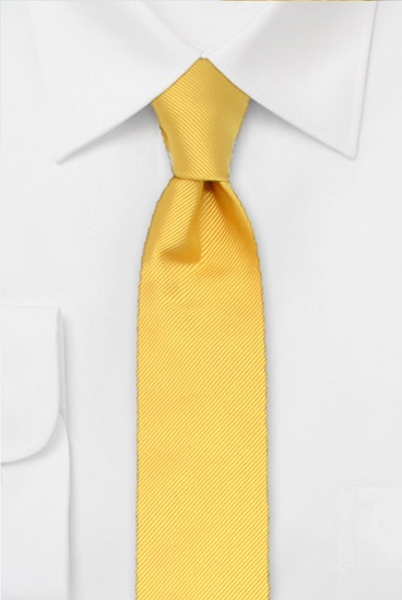 ascot-krawatte-uni-rips-gelb-seidenkrawatte-7-5-x-150-cm image 1