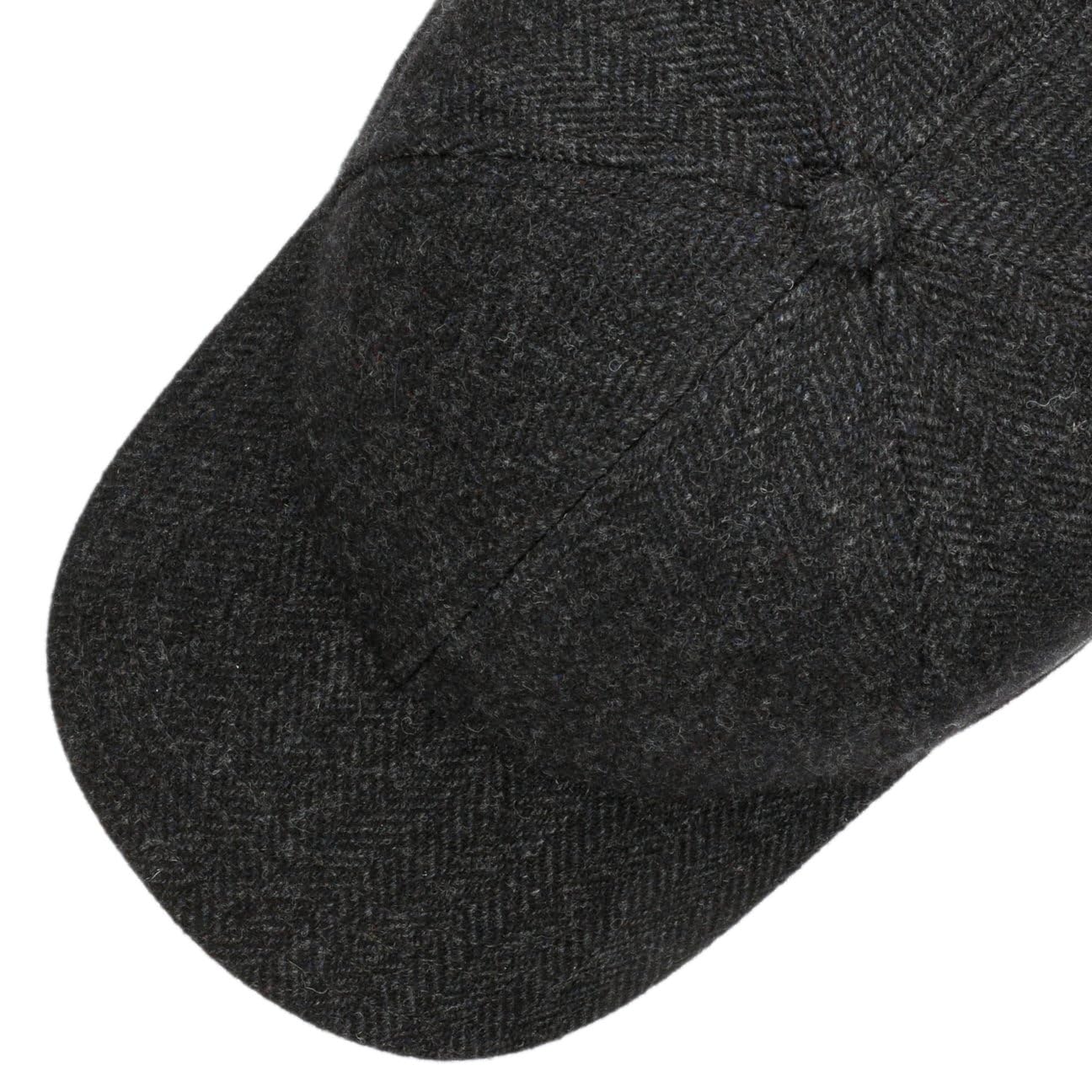 stetson-plano-wool-cap-herren-baseballcap-herringbone-mit-leder-schirmunterseite image 3