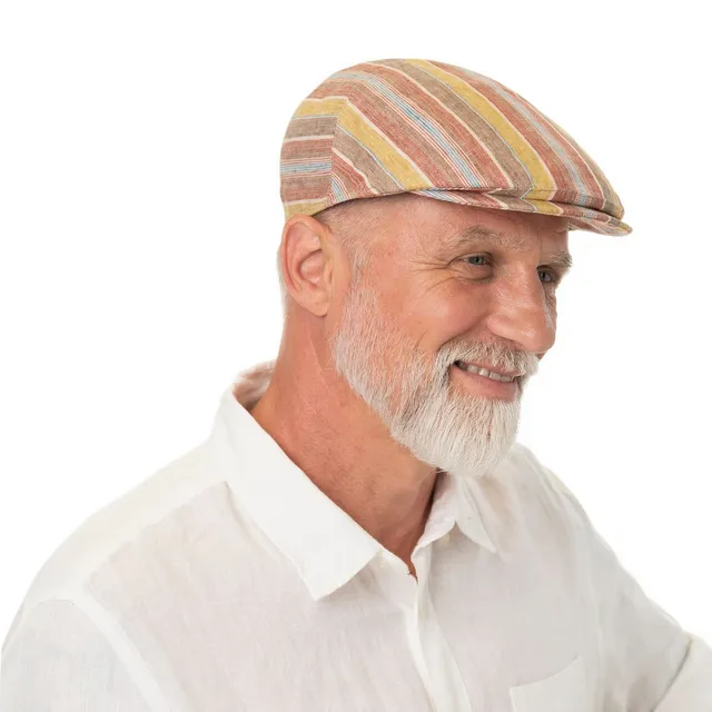 mayser-sidney-colour-stripes-flatcap-schieberm-tze-aus-leinen image 1