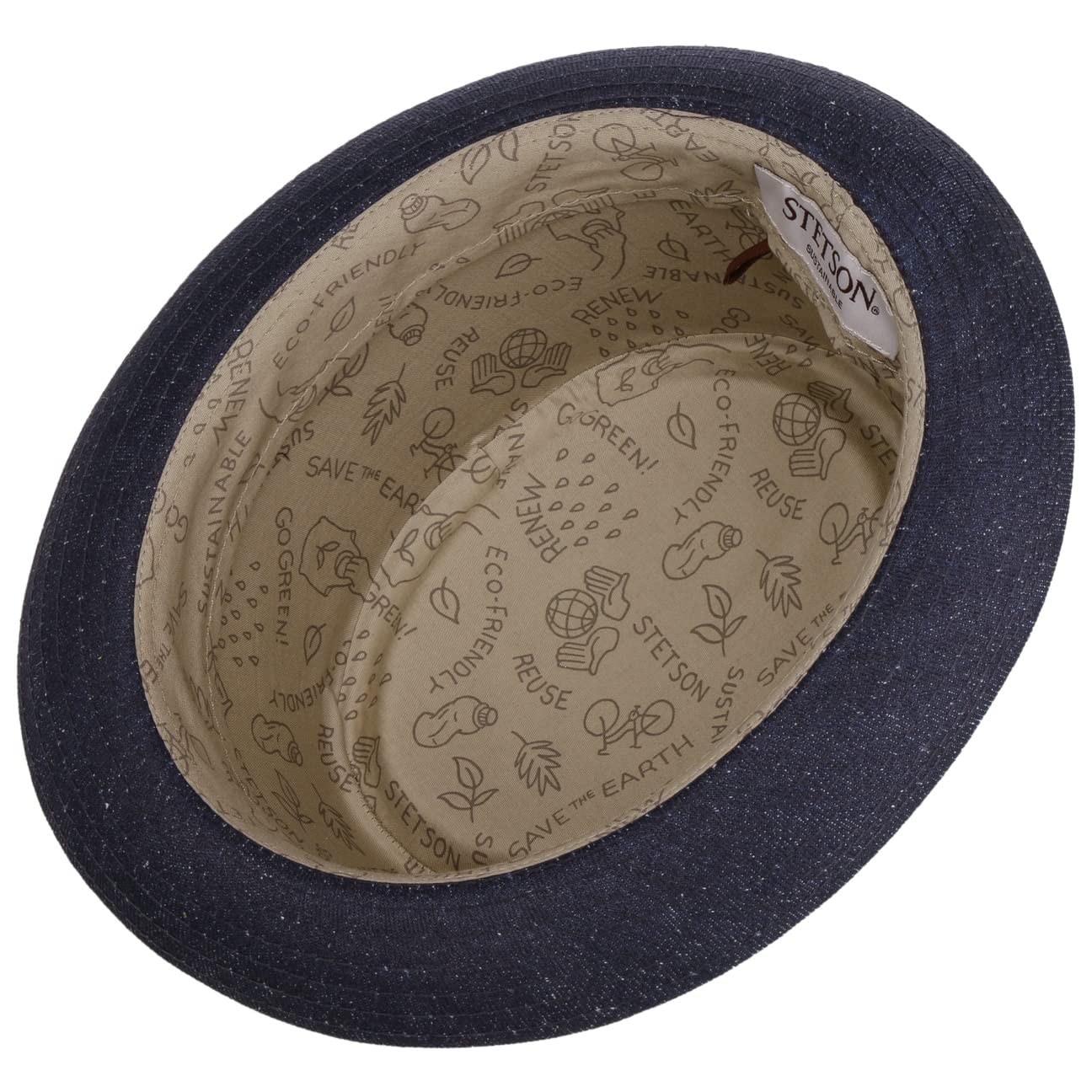 stetson-sustainable-denim-pork-pie-hut-made-in-italy image 4