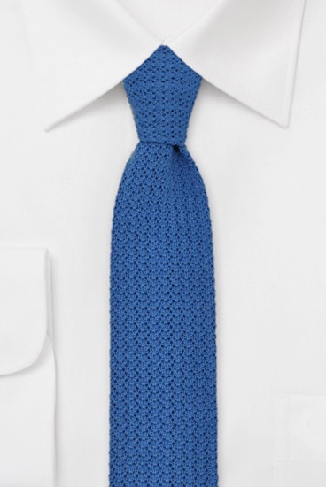 hemley-strickkrawatte-wolle-uni-blau-flachstrick-6-x-148-cm image 1