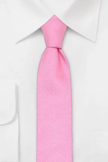 ascot-krawatte-uni-strukturiert-rosa-seide-7-5x150-cm image 1