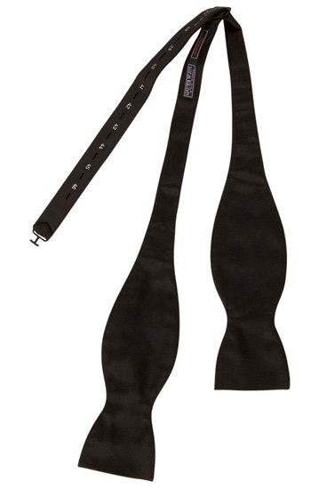 hemley-schleife-uni-satin-zum-selberbinden-schwarz-seidenfliege-6-cm image 1