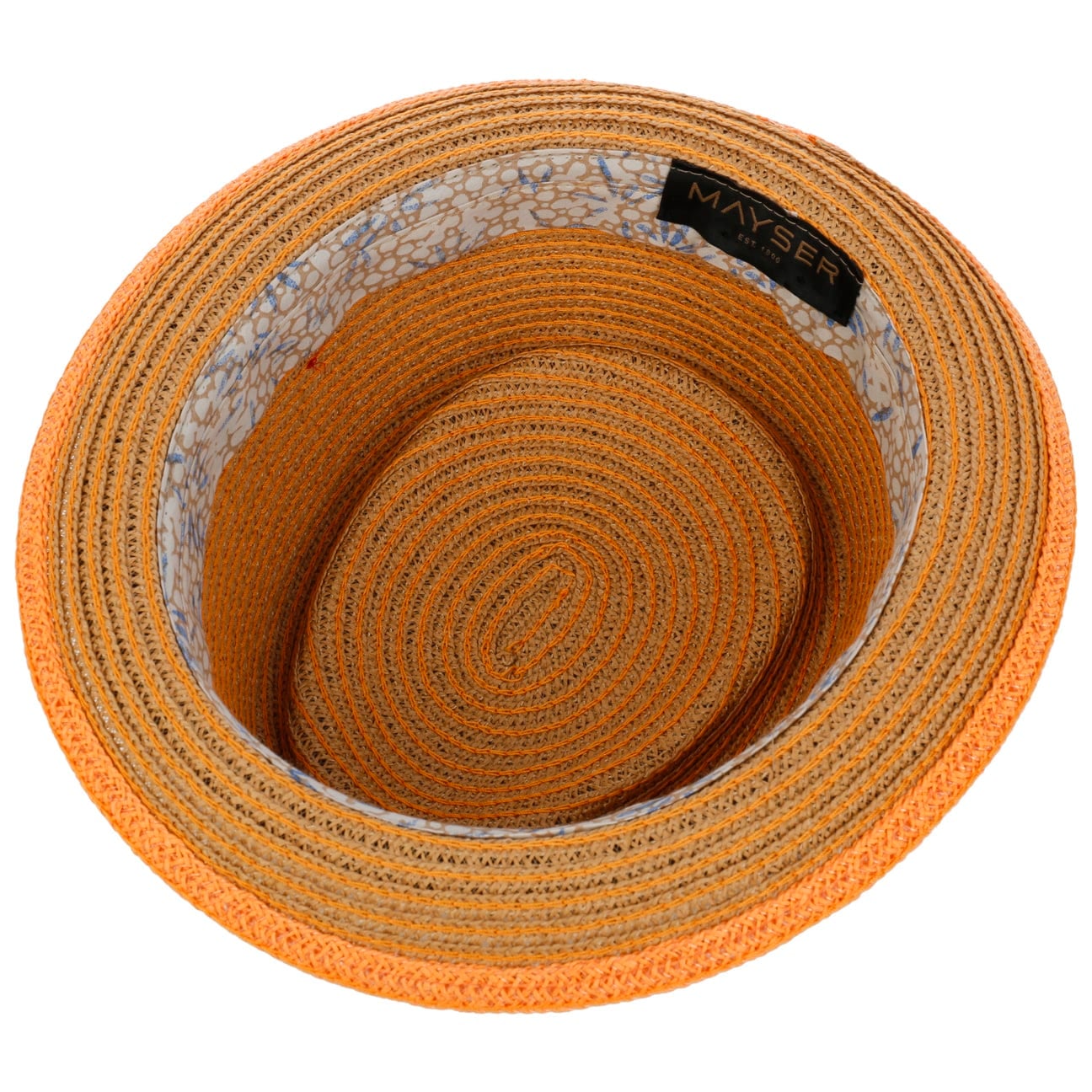 mayser-andy-orange-pork-pie-strohhut image 5