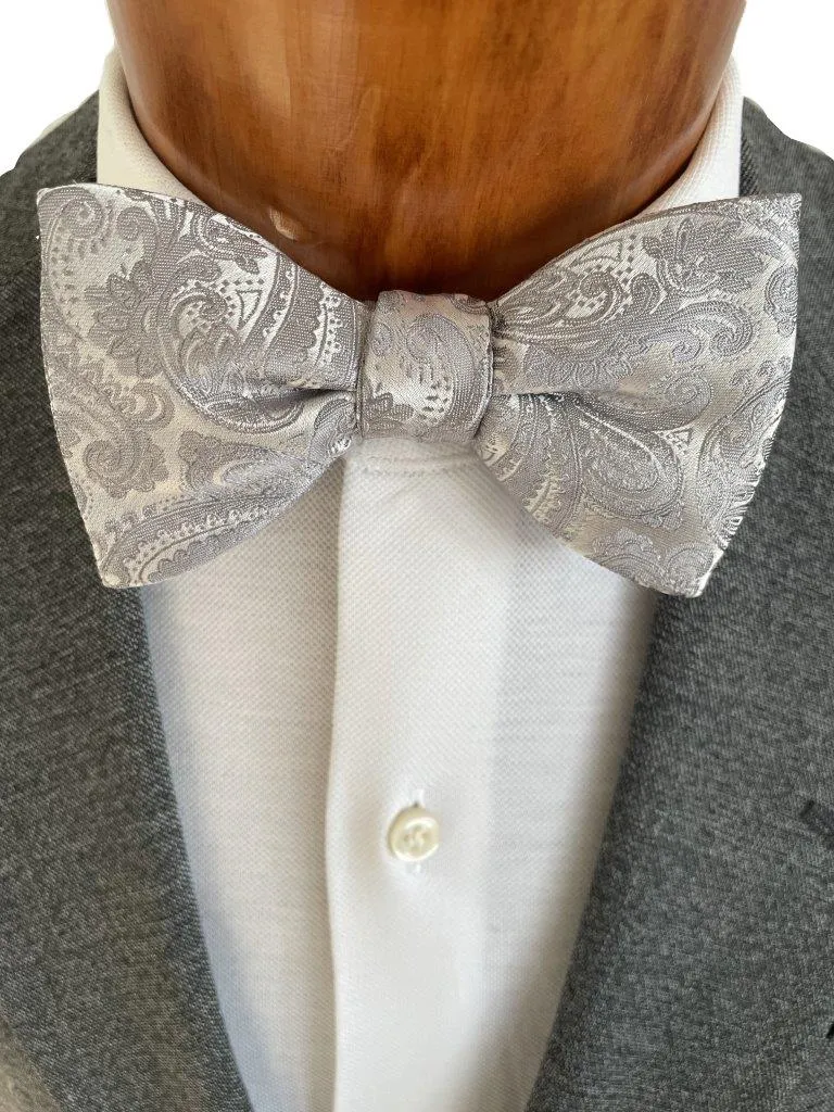 hemley-schleife-seide-festlich-paisley-silber image 1