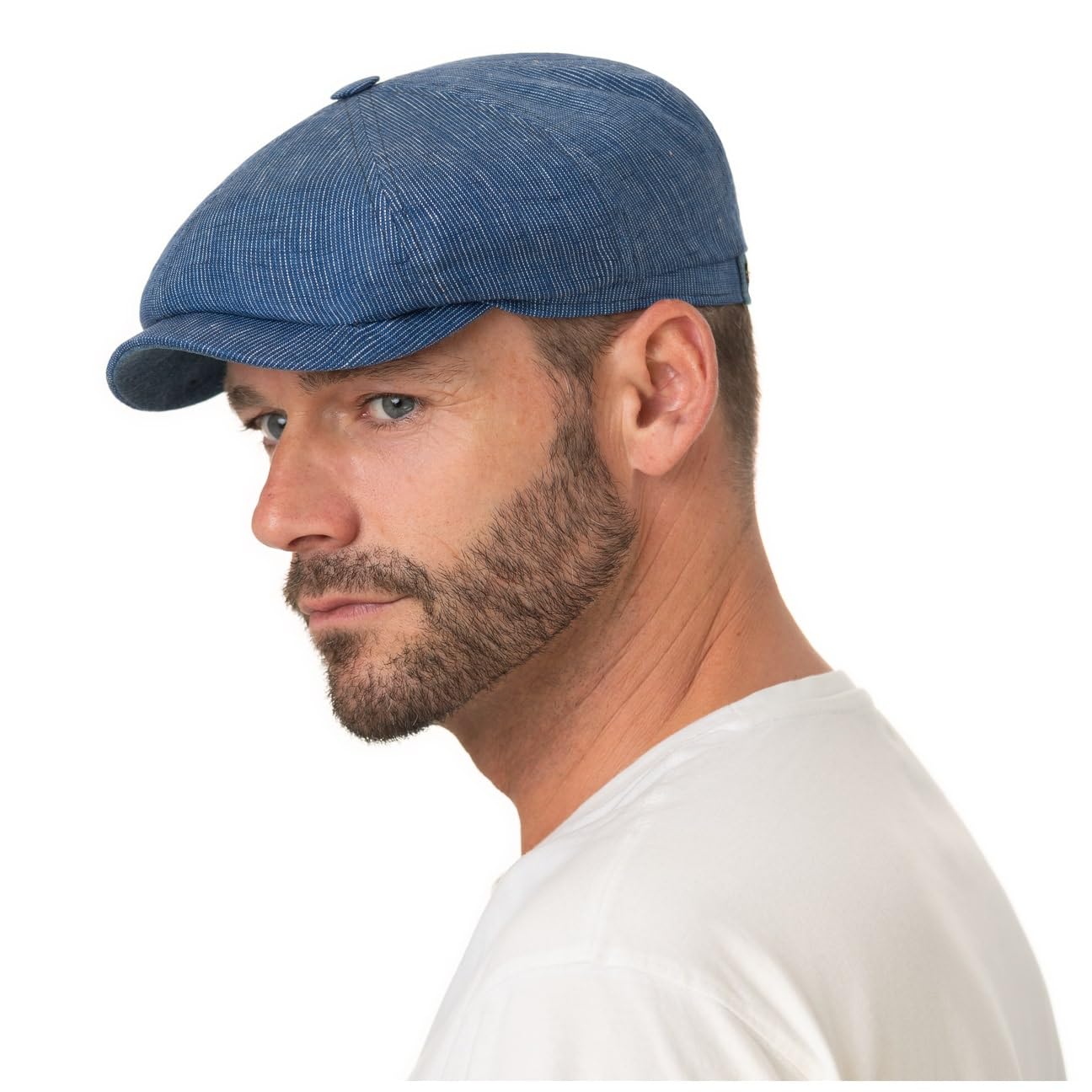 stetson-hatteras-pandico-flatcap-leinen-nadelstreifen-herren image 2