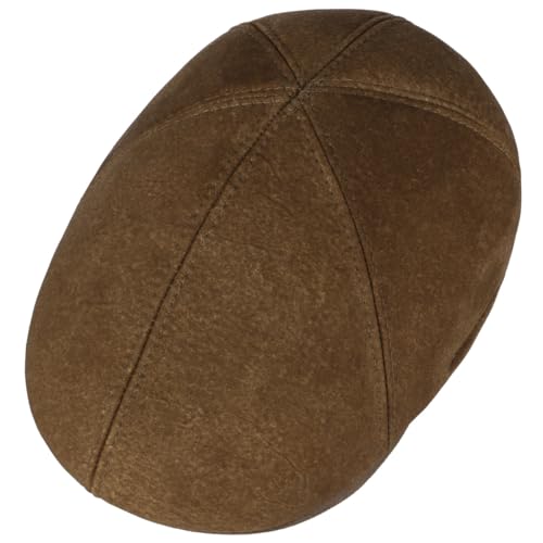 stetson-texas-lambskin-flatcap-ledercap-lammleder-meliert image 8