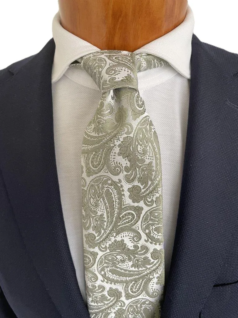 hemley-seidenkrawatte-paisley-gr-n-festlich-7-5-x-145-cm image 1