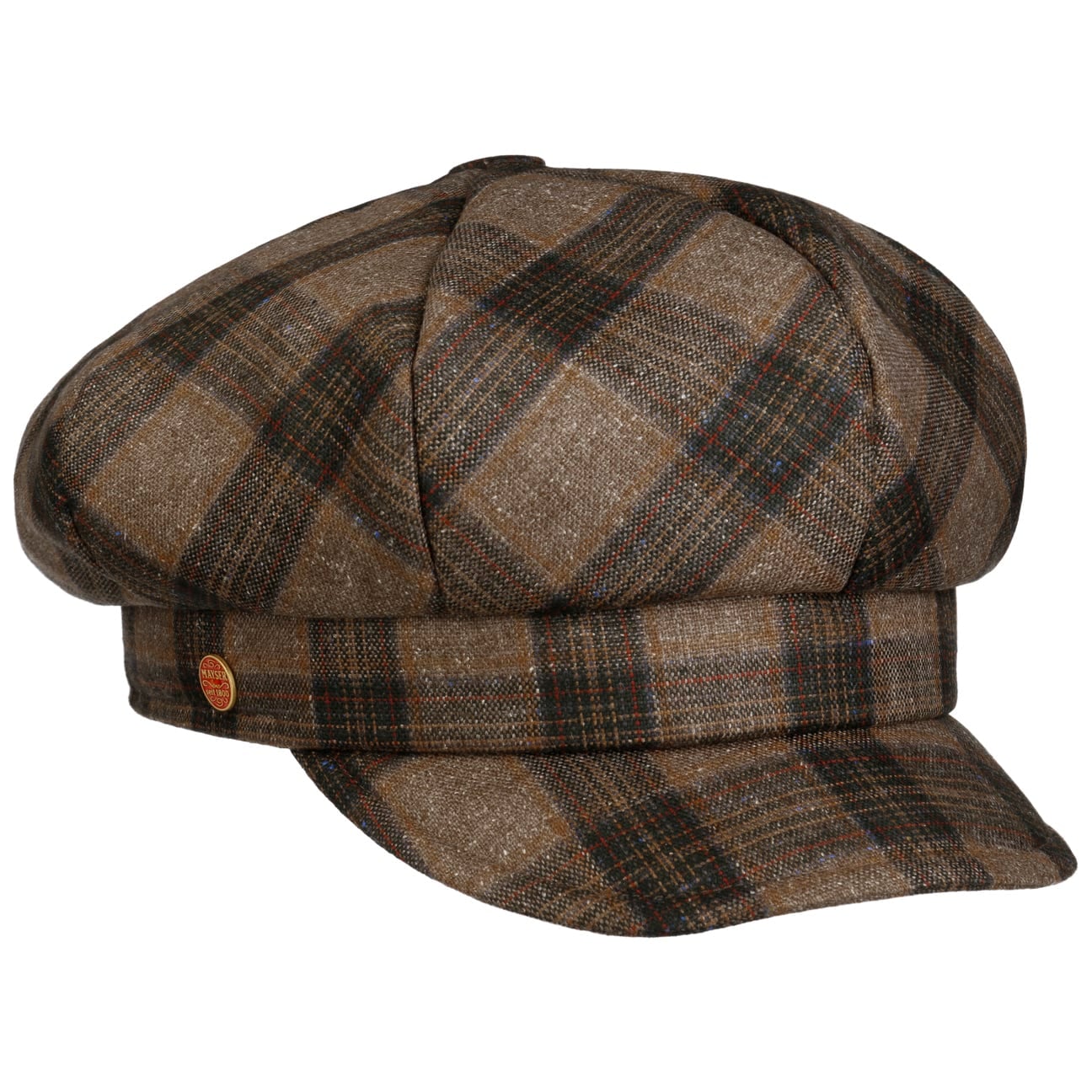 mayser-camilla-silk-check-ballonm-tze-damen-newsboy-cap image 1