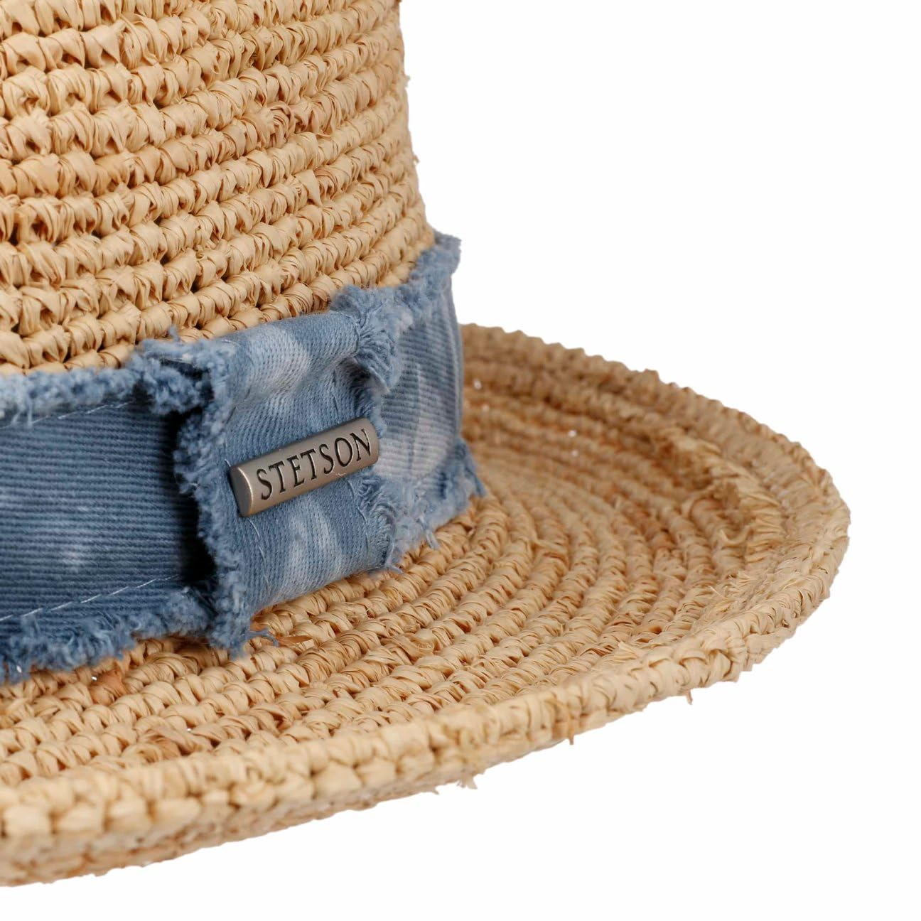 stetson-stratoliner-crochet-raffia-fedora-player-sonnenhut-jeans-band image 6