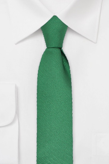 ascot-krawatte-uni-strukturiert-gr-n-seide-7-5x150-cm image 1
