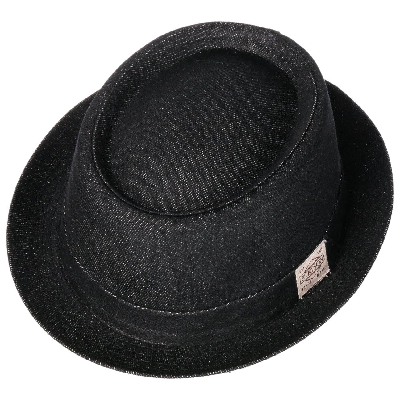stetson-classic-pork-pie-denim-hut-einfarbig-made-in-italy image 3