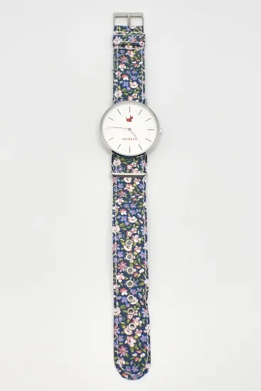 hemley-armbanduhr-blumen-multicolor-textilband image 1