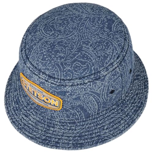stetson-paisley-logo-bucket-hat-baumwollhut-packable-damen-und-herren image 6