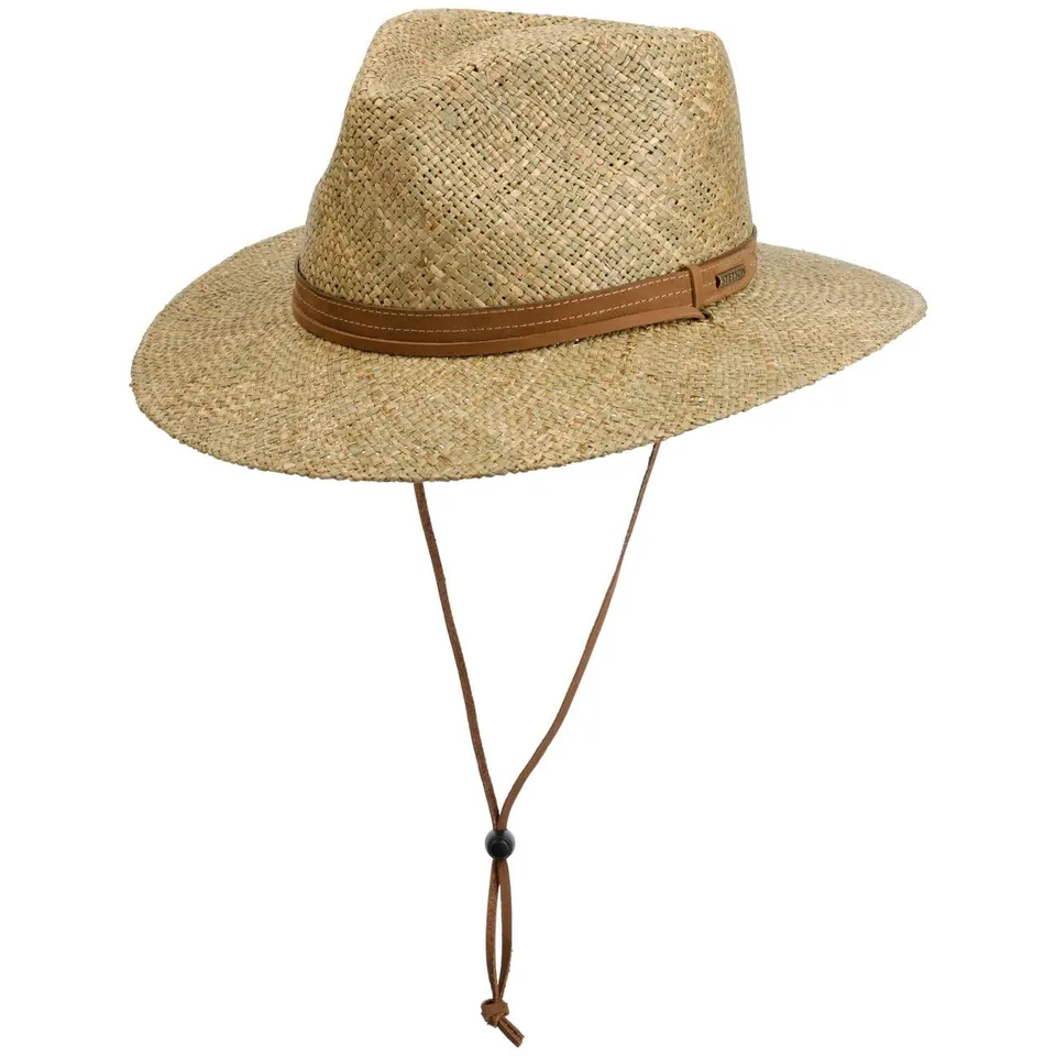 stetson-travellerhut-strohhut-seegras-mit-kinnband-herren-fr-hling-sommer image 1