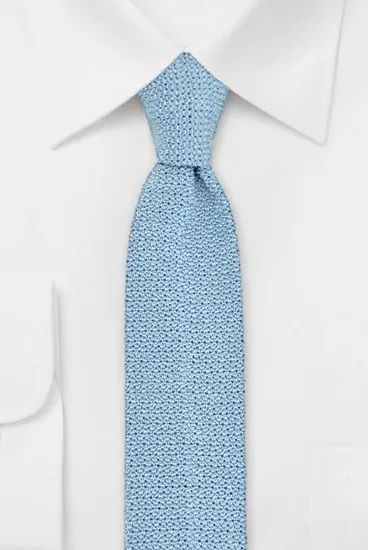 hemley-strickkrawatte-seide-uni-hellblau-6-cm-x-148-cm image 1