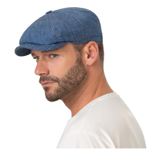 stetson-hatteras-pandico-flatcap-leinen-nadelstreifen-herren image 8