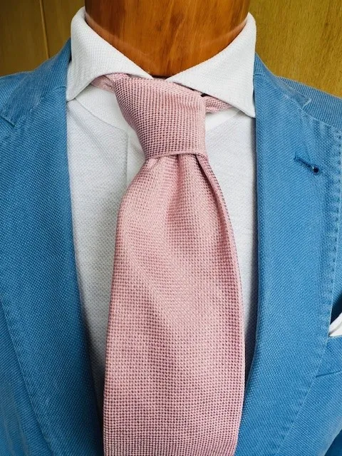 ascot-seidenkrawatte-uni-lightpink-7-8-x-150-cm-jacquard image 1