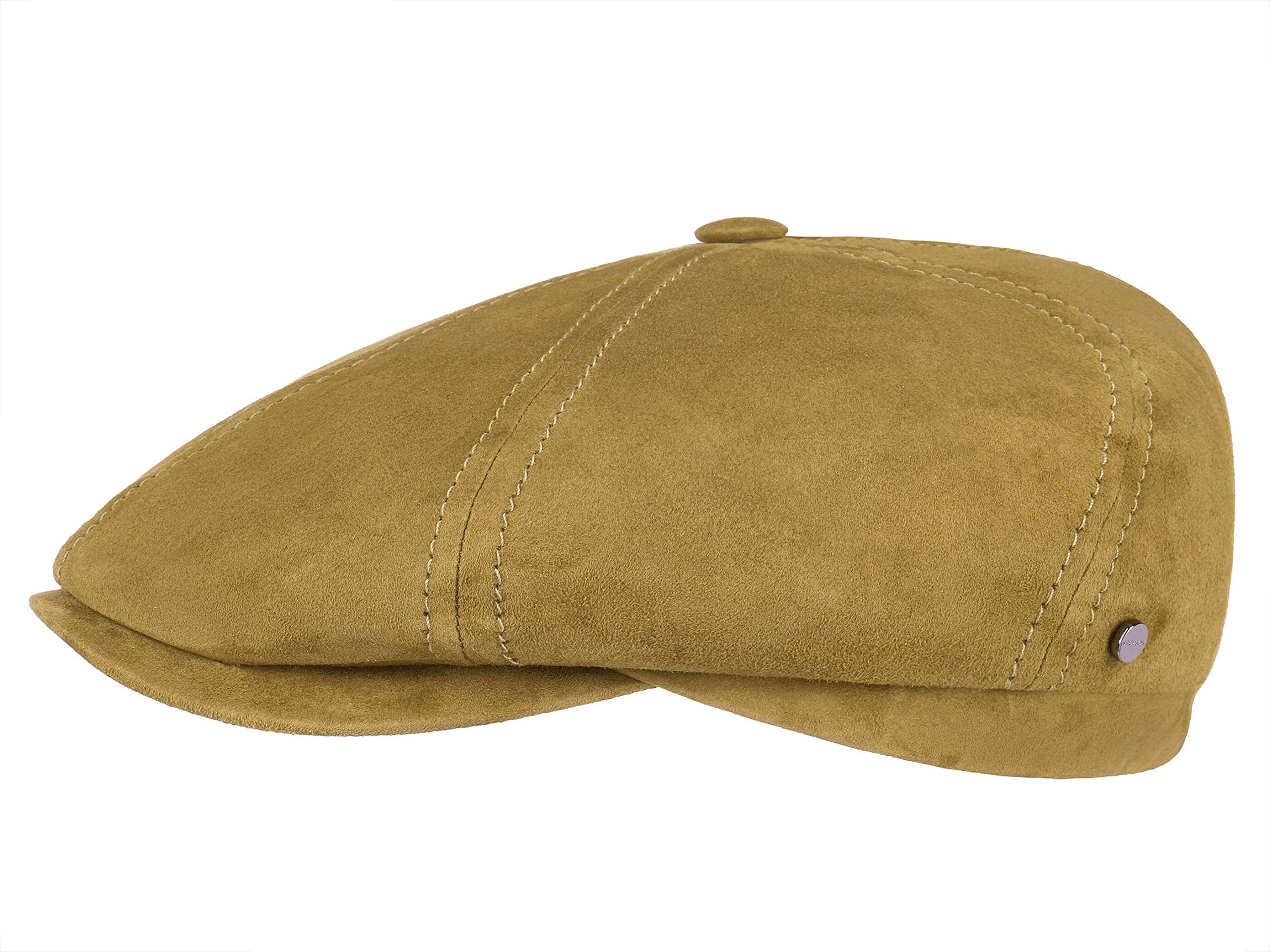 stetson-6-panel-cap-goat-suede-newsboy-flatcap-hellbraun-62-63-cm image 1