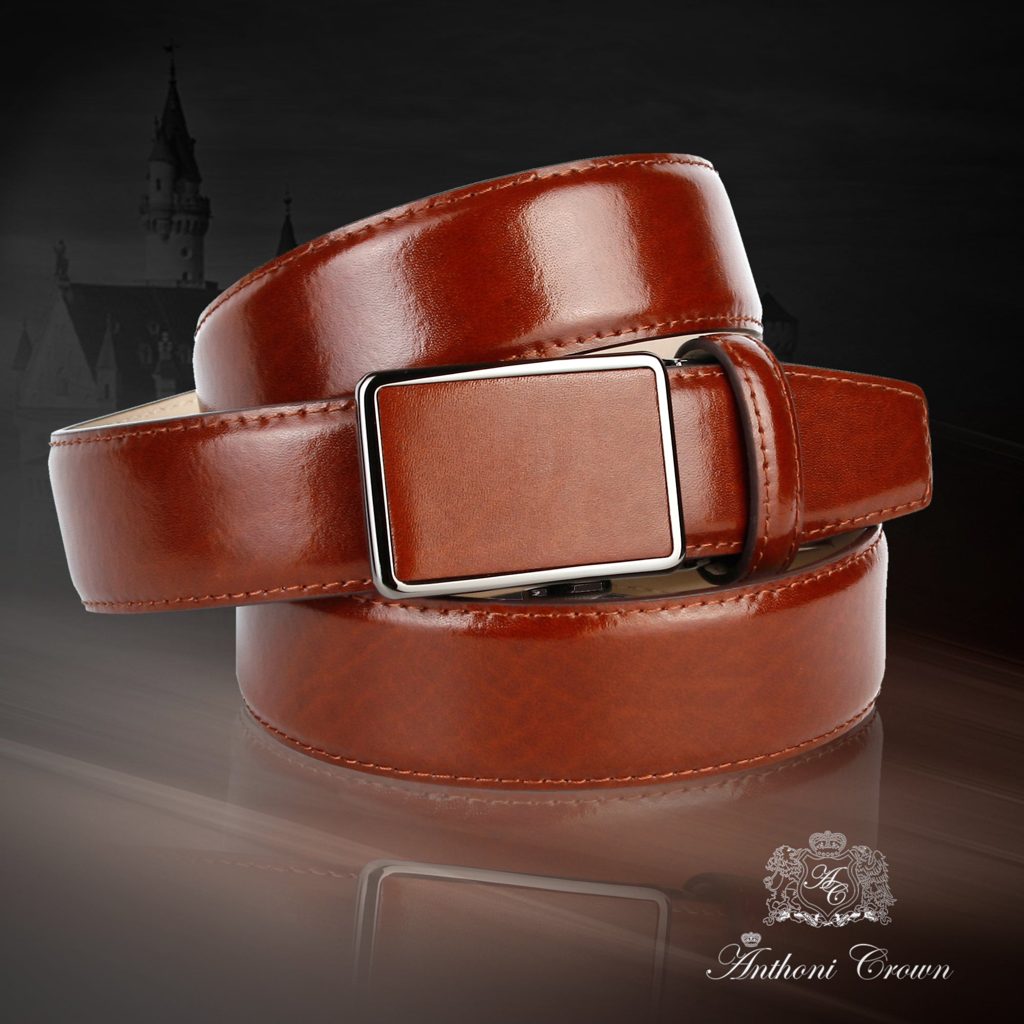 anthoni-crown-herren-lederg-rtel-cognac-automatik-37114-3-5-cm-ohne-l-cher image 1