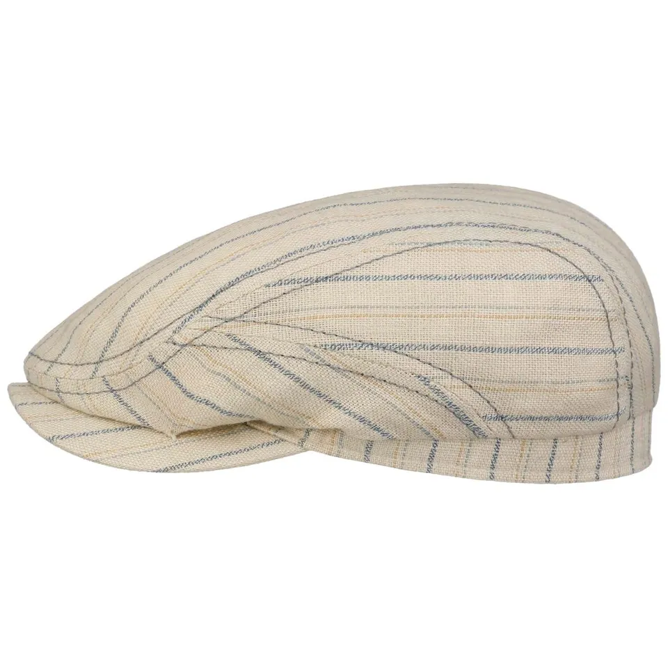 stetson-ledford-driver-flatcap-gestreift-baumwolle-leinen image 1