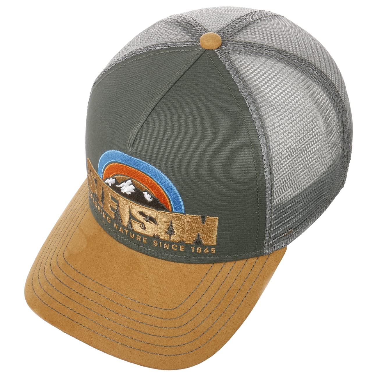 stetson-exploring-nature-trucker-cap-snapback-khaki-one-size-55-59-cm image 2