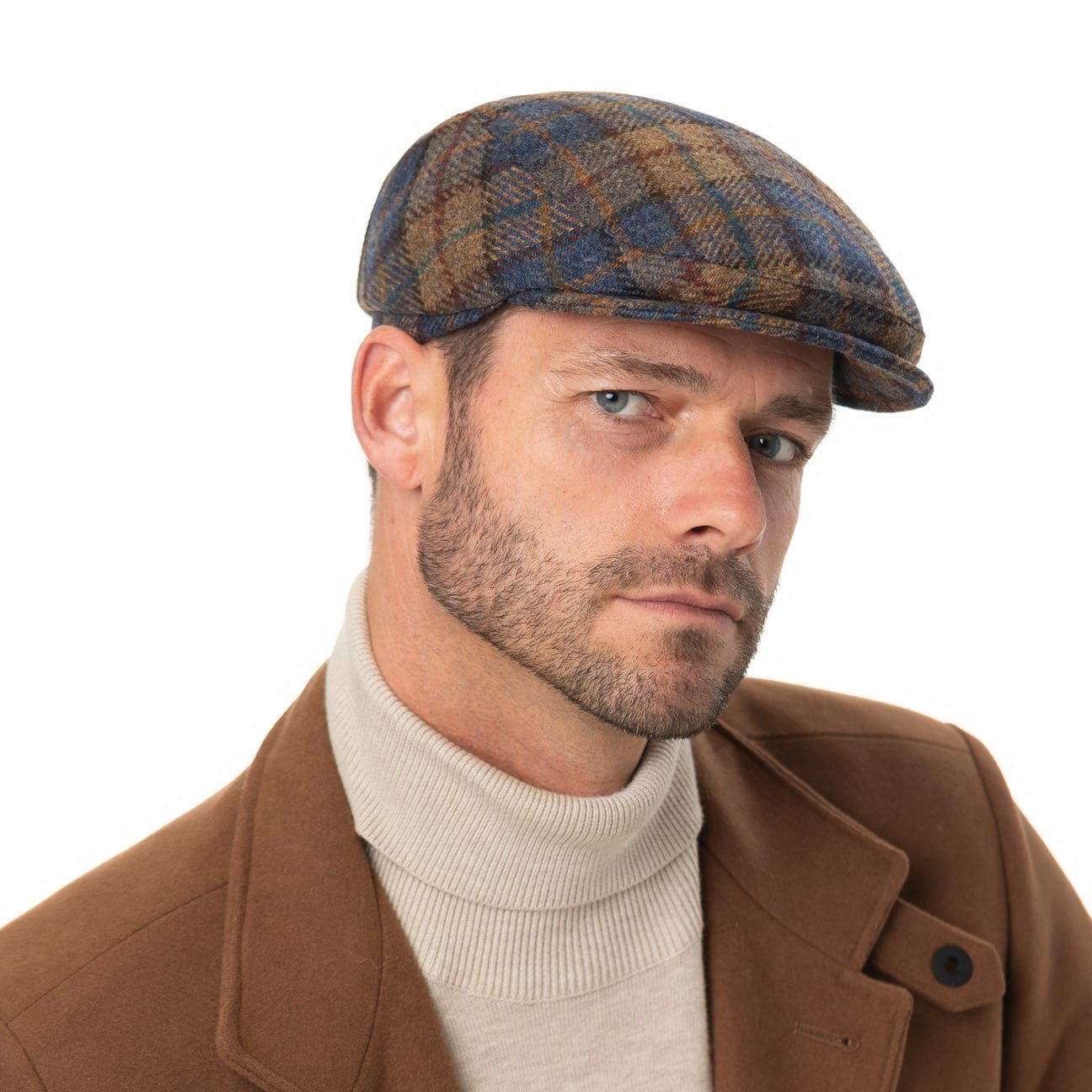 mayser-frankie-soft-check-shetland-flatcap-schurwolle image 1