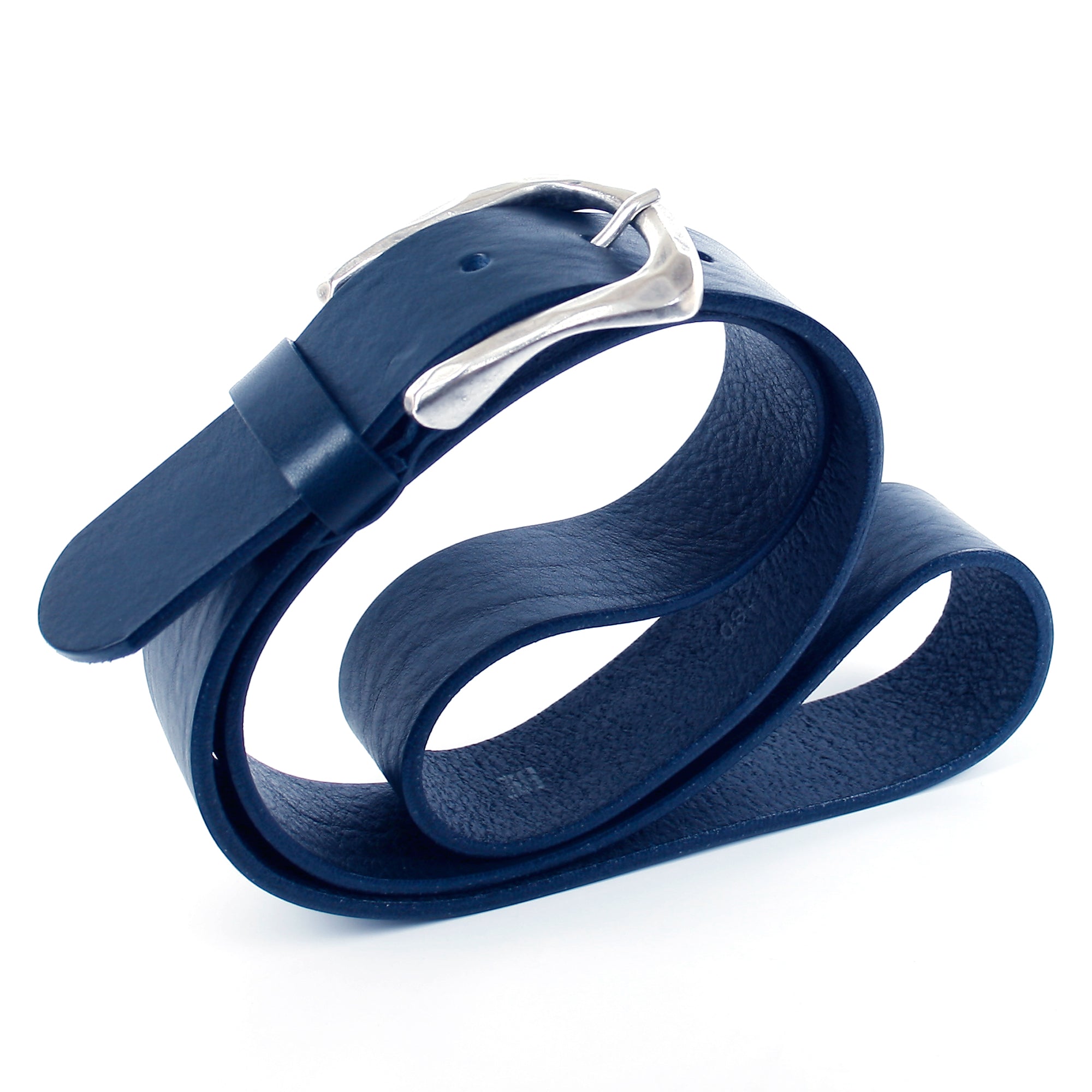anthoni-crown-denim-volllederg-rtel-herren-dunkelblau-4-cm-mit-altsilber-dornsch image 3