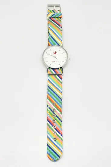 hemley-armbanduhr-streifen-multicolor-textilband-38-mm image 1