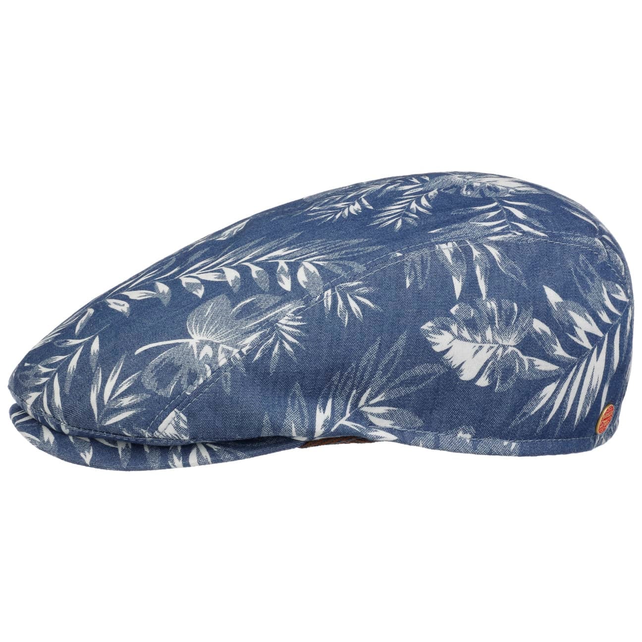mayser-flower-denim-flatcap-mit-bl-ttermuster image 2