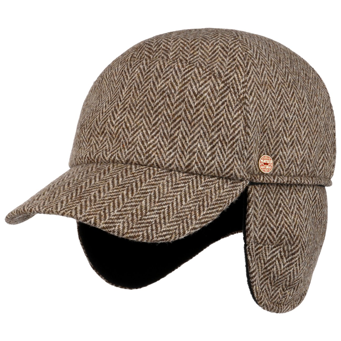mayser-herringbone-cap-mit-ohrenklappen-woll-basecap-f-r-herren image 3