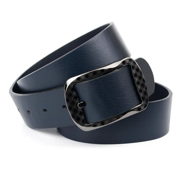 anthoni-crown-vollleder-jeansg-rtel-damen-3-8-cm-dunkelblau-schwarz-metallic-sch image 1