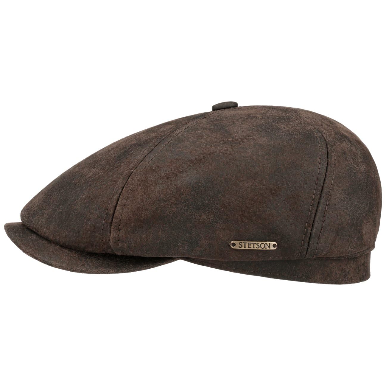 stetson-mccook-vintage-schirmm-tze-unisex-leder-flatcap-aus-schweinsleder image 1