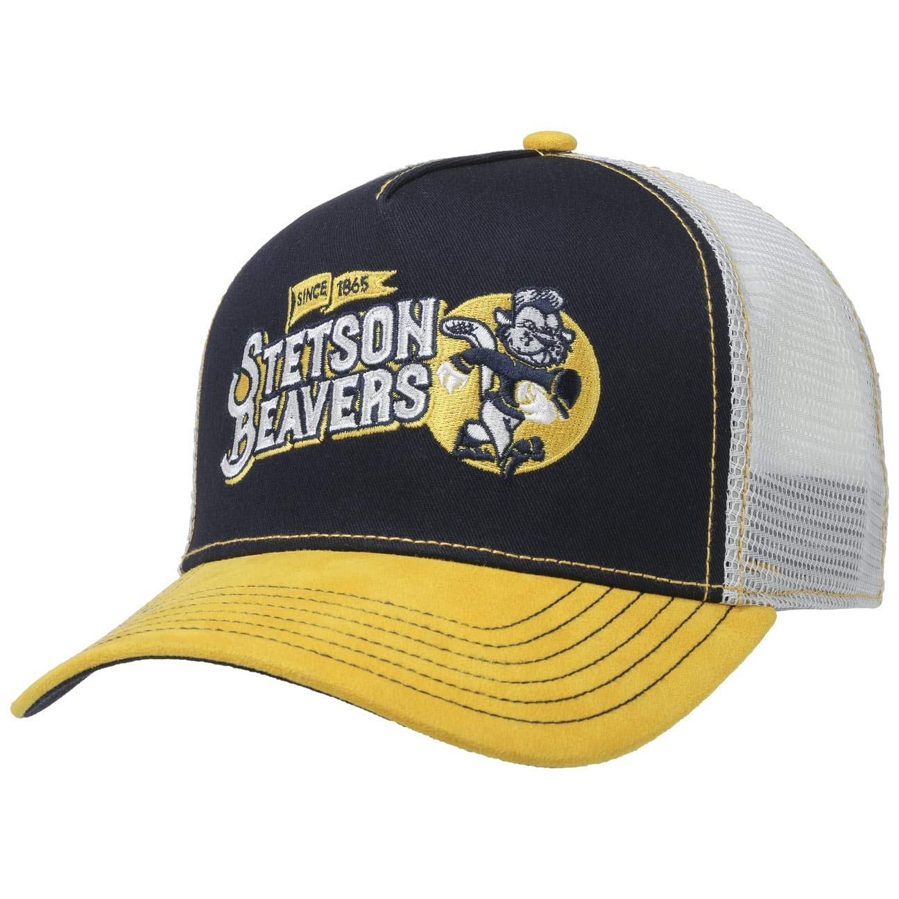 stetson-football-beavers-trucker-cap-snapback-grau-blau-one-size image 1