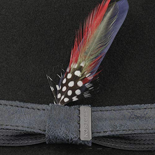 stetson-burley-pork-pie-wollhut-mit-lederband-schwarz-xxl-62-63-cm image 8