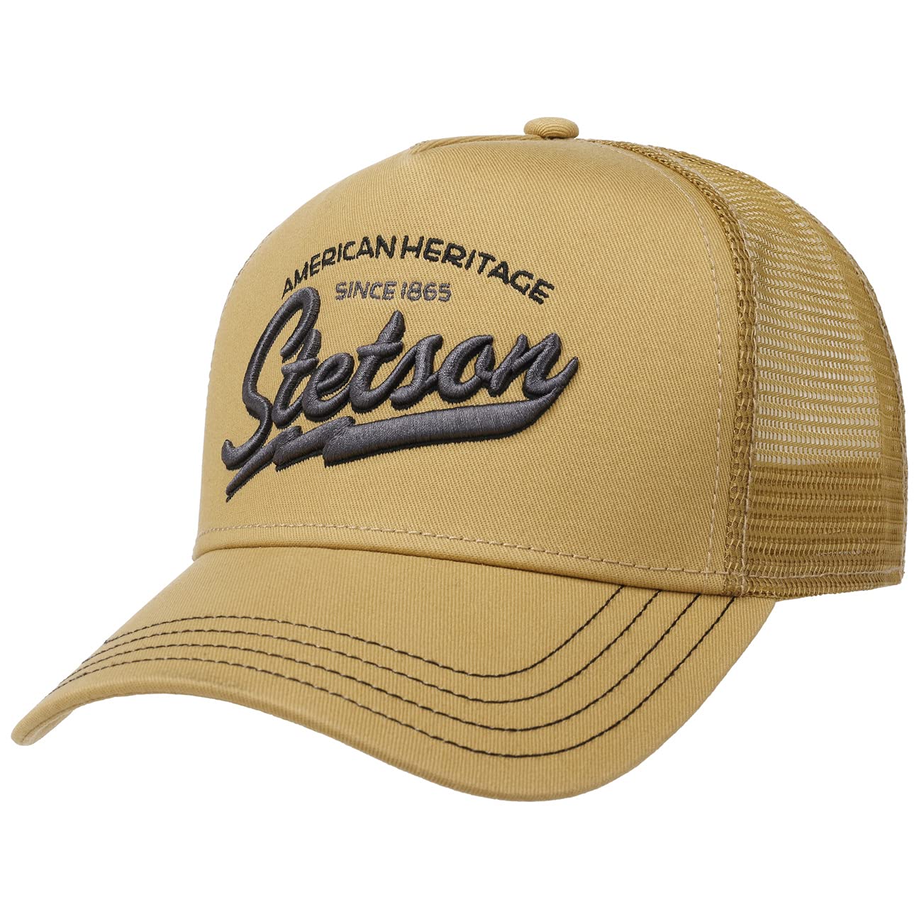 stetson-since-1865-trucker-cap-meshcap-herren-baumwolle-verstellbar-camel-one-si image 1