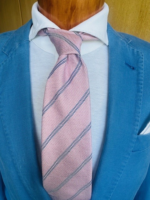 ascot-seidenkrawatte-stripe-pink-blau-7-8-cm-x-150-cm image 1