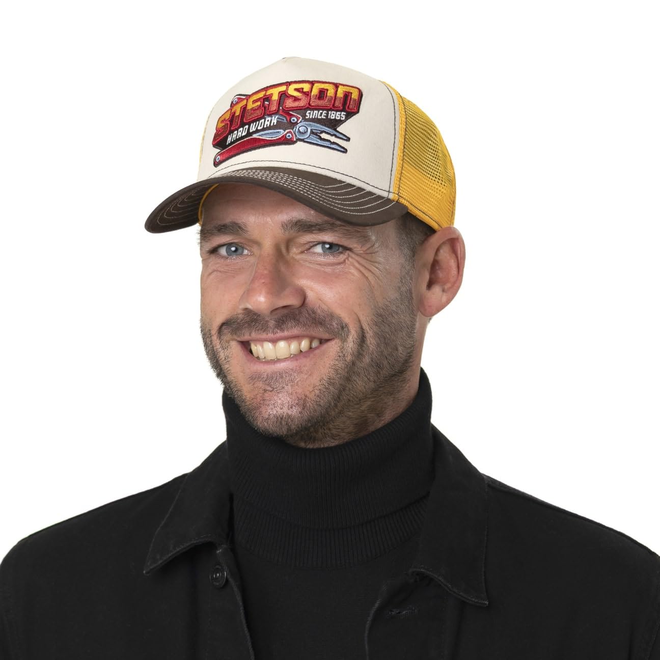 stetson-hard-work-trucker-cap-herren-baumwolle-mesh-curved-brim image 2