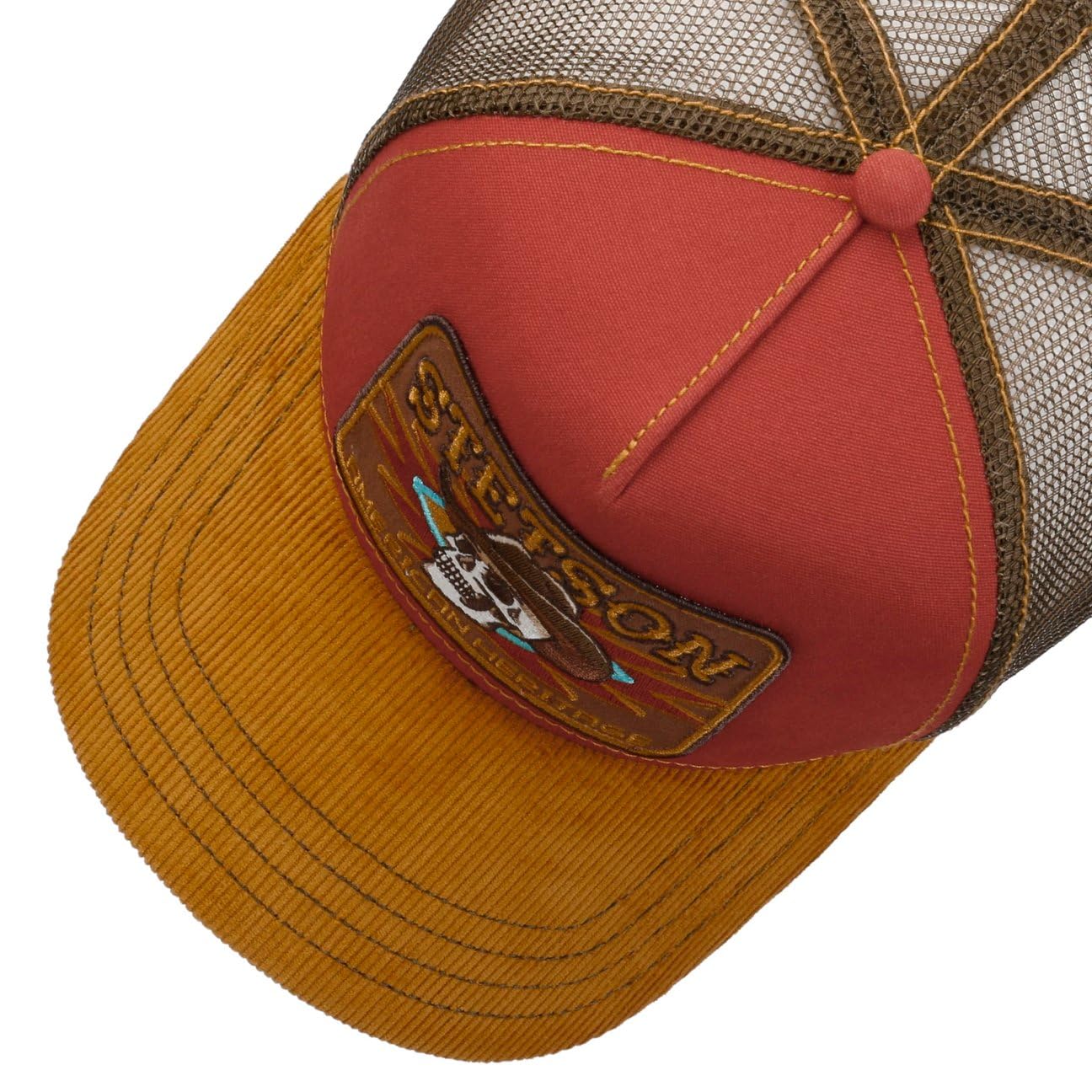 stetson-cowboy-skull-trucker-cap-baumwolle-herren-verstellbar image 3