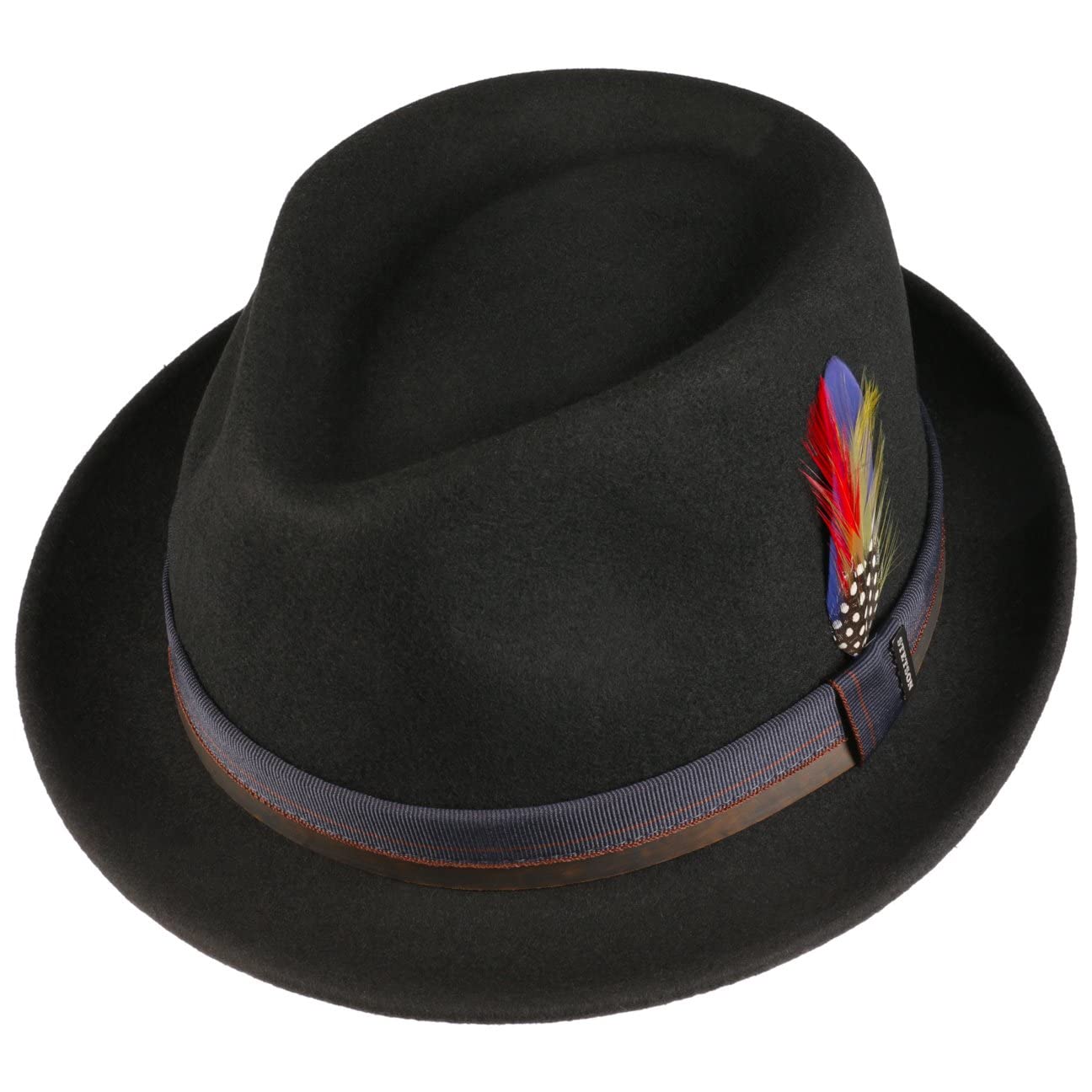 stetson-decato-wollfilz-trilby-fedora-hut-mit-lederband image 2