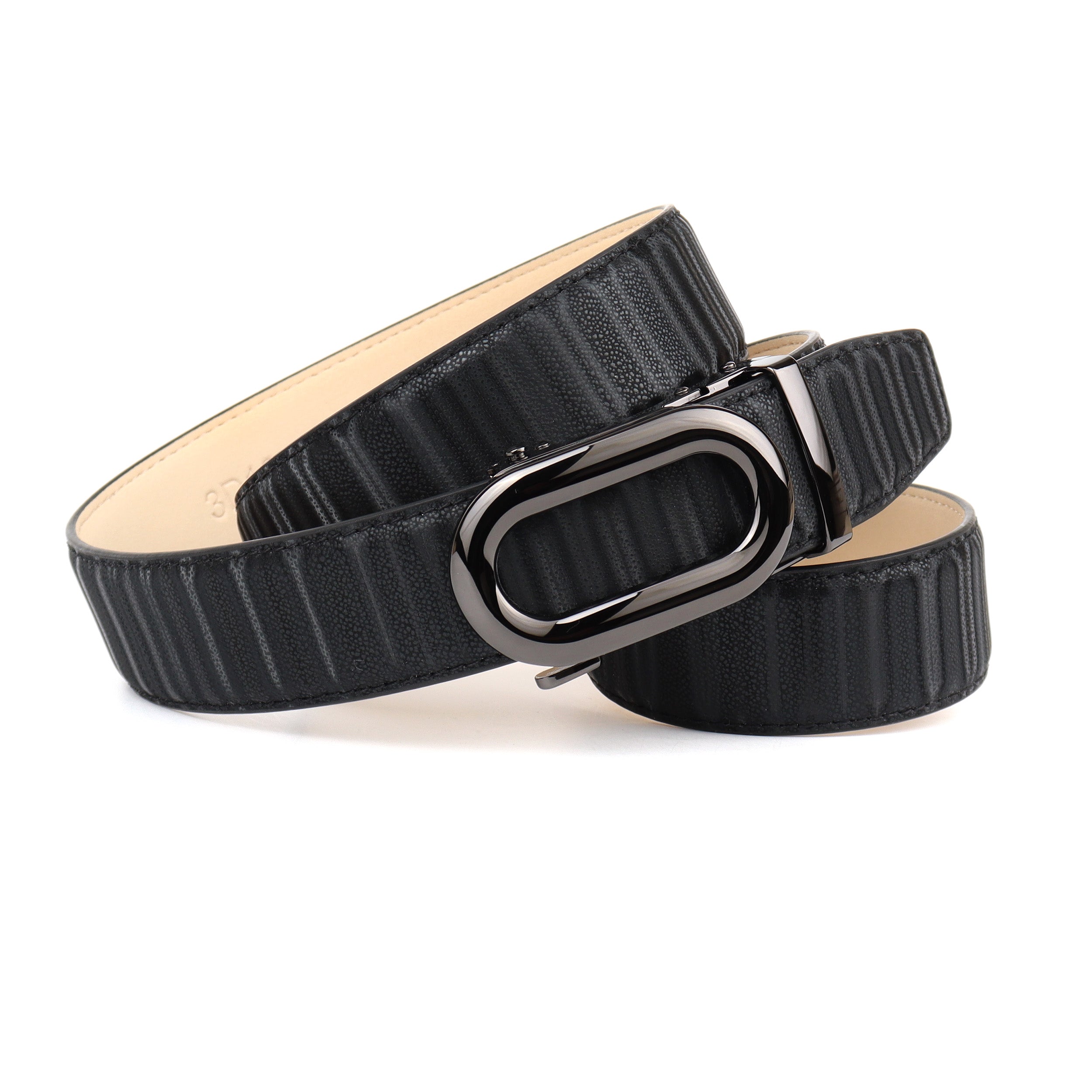 anthoni-crown-damen-automatikg-rtel-3ol3d10-3-5-cm-3d-design-schwarz-mit-rotem-r image 1
